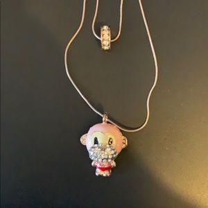 Layered monkey necklace